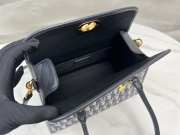 Uubags Dior Small Boston Bag in Blue Oblique Jacquard 25x16x12cm - 5