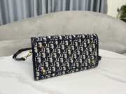 Uubags Dior Small Boston Bag in Blue Oblique Jacquard 25x16x12cm - 4