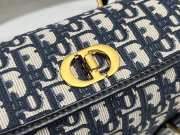 Uubags Dior Small Boston Bag in Blue Oblique Jacquard 25x16x12cm - 2