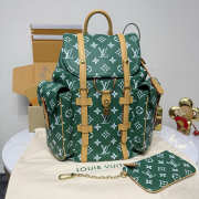 Uubags Louis Vuitton Christopher PM Backpack in Green Monogram Canvas 38x44x12.5cm - 1