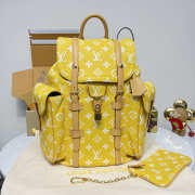 Uubags Louis Vuitton Christopher PM Backpack in Yellow Monogram Canvas 38x44x12.5cm - 1