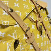 Uubags Louis Vuitton Christopher PM Backpack in Yellow Monogram Canvas 38x44x12.5cm - 3