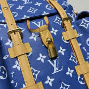 Uubags Louis Vuitton Christopher PM Backpack in Blue Monogram Canvas 38x44x12.5cm - 4
