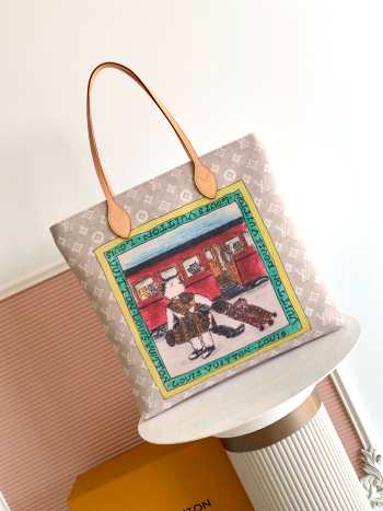 Uubags Louis Vuitton M15128 Travels With Grace Coddington Carry It Bag Meowgram 37x37x2cm