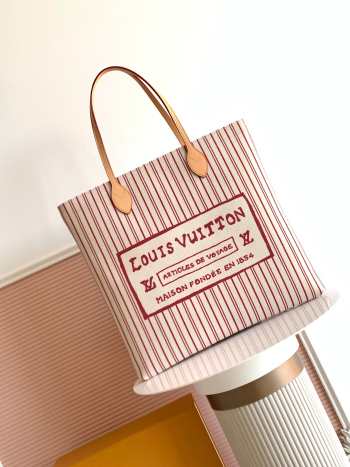 Uubags Louis Vuitton M15121 Carry It Bag Beige/Plum Pink 37x37x2cm