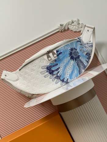 Uubags Louis Vuitton x Yayoi Kusama Psychedelic Flower Bumbag In White 47x20x9cm