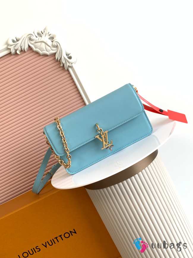 Uubags Louis Vuitton M14581 LV Bloom bag in blue calfskin leather 20x11.5x4cm - 1