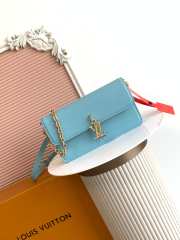 Uubags Louis Vuitton M14581 LV Bloom bag in blue calfskin leather 20x11.5x4cm - 1