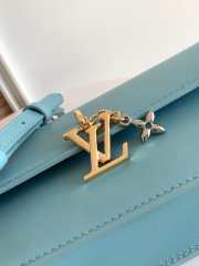 Uubags Louis Vuitton M14581 LV Bloom bag in blue calfskin leather 20x11.5x4cm - 6