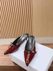 Uubags Balmain Sync Patent Leather Mules In Burgundy 4.5cm - 1