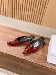 Uubags Balmain Sync Patent Leather Mules In Burgundy 4.5cm - 6