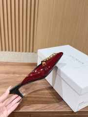 Uubags Balmain Sync Patent Leather Mules In Burgundy 4.5cm - 3