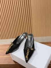 Uubags Balmain Sync Patent Leather Mules In Black 4.5cm - 1