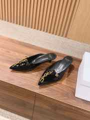 Uubags Balmain Sync Patent Leather Mules In Black 4.5cm - 6