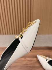 Uubags Balmain Sync Patent Leather Mules In White 4.5cm - 4