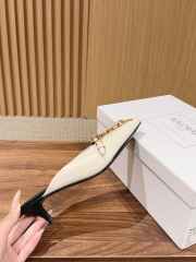 Uubags Balmain Sync Patent Leather Mules In White 4.5cm - 2