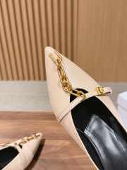 Uubags Balmain Sync Patent Leather Mules In Light Beige 4.5cm - 2