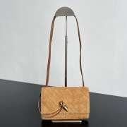 Uubags Bottega Veneta Andiamo Suede Clutch Bag In Brown 19x13x2 - 1