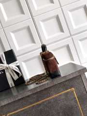 Uubags Chanel Vanity With Chain Suede Calfskin, Shiny Lambskin & Gold-Tone Metal In Dark Brown & Black 17x19.5x5cm - 5