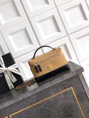 Uubags Chanel Vanity With Chain Suede Calfskin, Shiny Lambskin & Gold-Tone Metal In Caramel & Black 17x19.5x5cm - 1