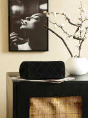 Uubags Chanel 19 Flap Bag in Black Quilted Suede with Gold-Tone Hardware 14x22x10cm - 3