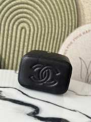 Uubags Chanel Vanity Black Leather Top Handle Bag 20x13x15cm - 4