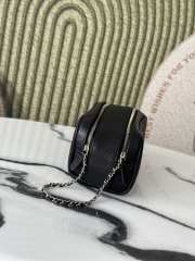 Uubags Chanel Black Cosmetic Bag With Caviar Leather 18x9x9cm - 5