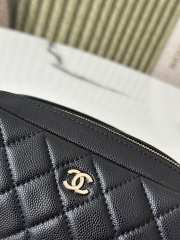 Uubags Chanel Black Cosmetic Bag With Caviar Leather 18x9x9cm - 4