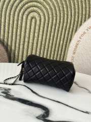Uubags Chanel Black Cosmetic Bag With Caviar Leather 18x9x9cm - 3
