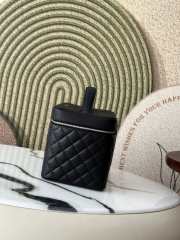 Uubags Chanel Classic Flap Bag in Black Quilted Caviar Leather with Gold-Tone Hardware 25x16x18cm - 5