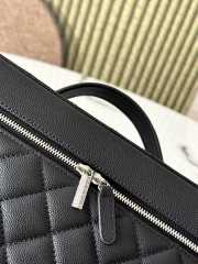 Uubags Chanel Classic Flap Bag in Black Quilted Caviar Leather with Gold-Tone Hardware 25x16x18cm - 2