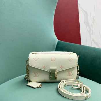 Uubags Louis Vuitton M27575 Pochette Métis East West Bag In Milky white/Peach 21.5x6x13.5cm