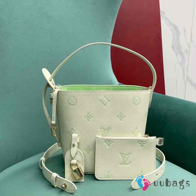 Uubags Louis Vuitton M27570 All In BB Bag Milky White Jade Green 16x18x12cm - 1