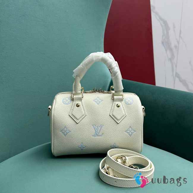 Uubags Louis Vuitton M28314 Speedy Bandoulière 20 Bag Milky White Blue 20.5x13.5x12cm - 1
