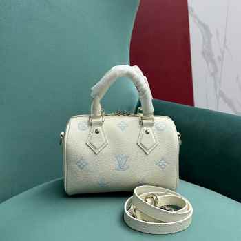 Uubags Louis Vuitton M28314 Speedy Bandoulière 20 Bag Milky White Blue 20.5x13.5x12cm