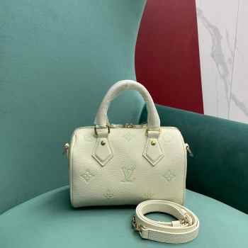 Uubags Louis Vuitton M27572 Speedy Bandoulière 20 Bag Milky White/Green 20.5x13.5x12cm