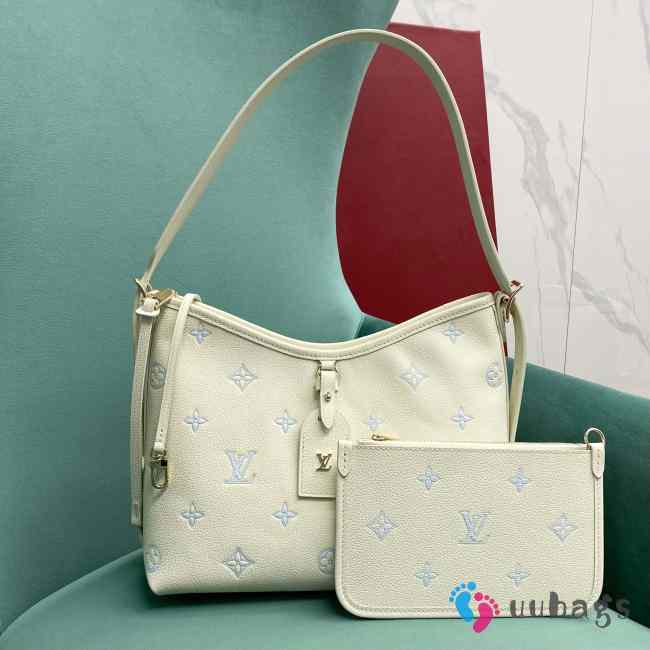 Uubags Louis Vuitton M27573 CarryAll PM Bag Milky white/Blue 29x24x12cm - 1