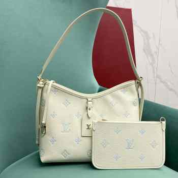 Uubags Louis Vuitton M27573 CarryAll PM Bag Milky white/Blue 29x24x12cm