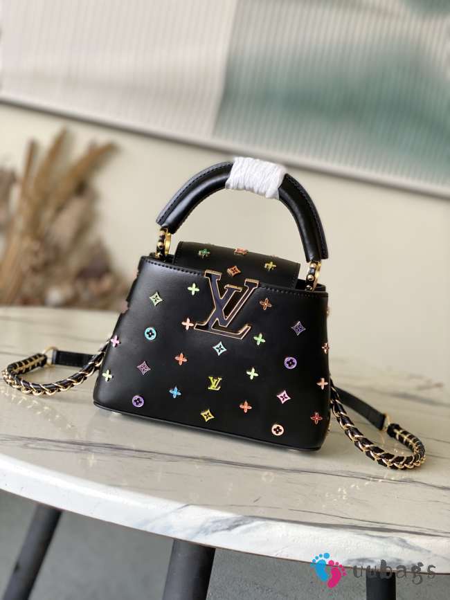 New Coololection 2026 Louis Vuitton M27637 LV x TM Capucines Mini In Black 21x14x8cm  - 1