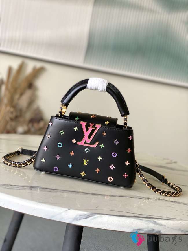 Uubags Louis Vuitton M27636 LV x TM Capucines East-West Mini In Black 22x12x8cm - 1