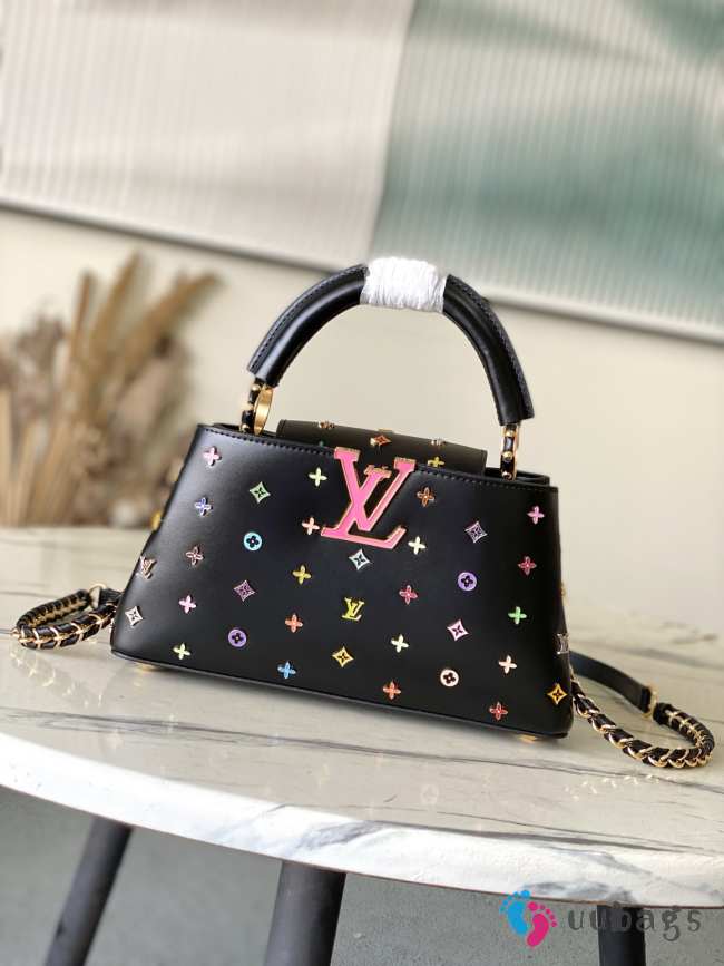 Uubags Louis Vuitton M27636 LV x TM Capucines East-West In Black 26.5x14x8cm - 1