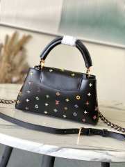 Uubags Louis Vuitton M27636 LV x TM Capucines East-West In Black 26.5x14x8cm - 3