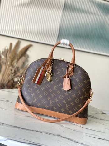 Uubags Louis Vuitton N30049 Alma MM Soft Celebration Bag Monogram Coated Canvas 37x28x13.5cm