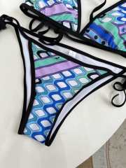 Uubags Pucci Iride-Print Triangle Bikini In Blue - 2