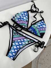 Uubags Pucci Iride-Print Triangle Bikini In Blue - 3