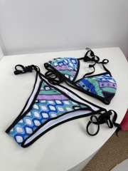 Uubags Pucci Iride-Print Triangle Bikini In Blue - 4