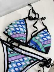 Uubags Pucci Iride-Print Triangle Bikini In Blue - 6