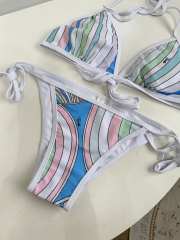 Uubags Pucci Iride-Print Triangle Bikini In White - 5