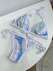 Uubags Pucci Iride-Print Triangle Bikini In White - 4