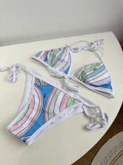 Uubags Pucci Iride-Print Triangle Bikini In White - 2